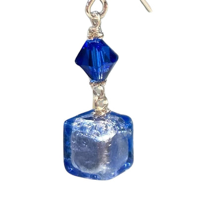 Murano Cube Earrings (Ready to Wear)