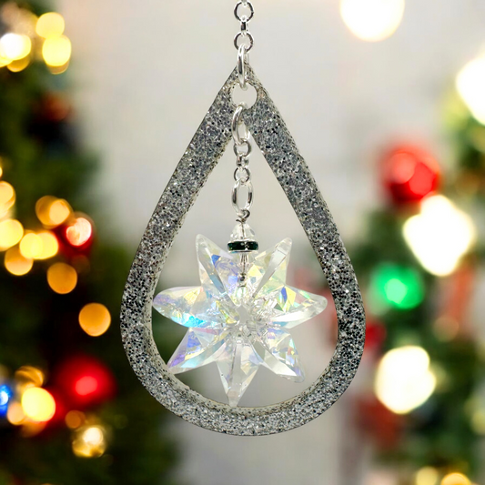 Winter Snowflake Christmas Ornament (Ready to Hang)