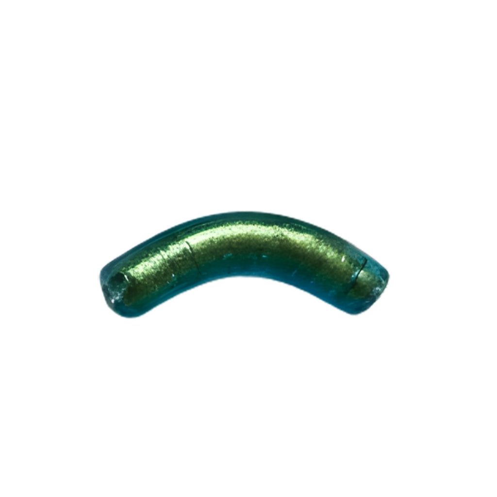 Murano Glass Curved Tube Beads – 35x7mm Handcrafted Italian Enchantment (Sold by the Piece)