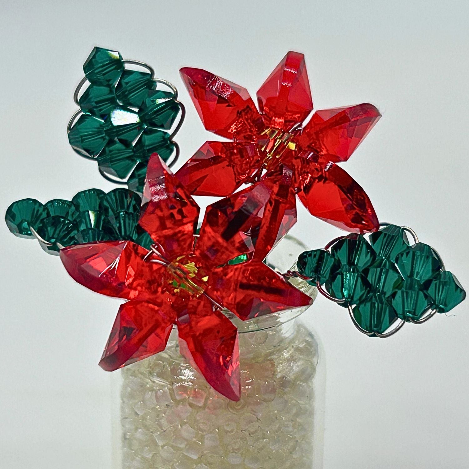 🌺 Light Siam Pretty Poinsettia Crystal Creation Kit – Blooming Holiday Sparkle!  🌺