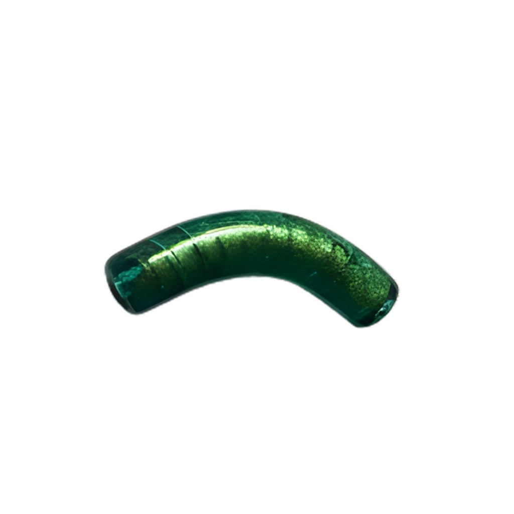 Murano Glass Curved Tube Beads – 35x7mm Handcrafted Italian Enchantment (Sold by the Piece)