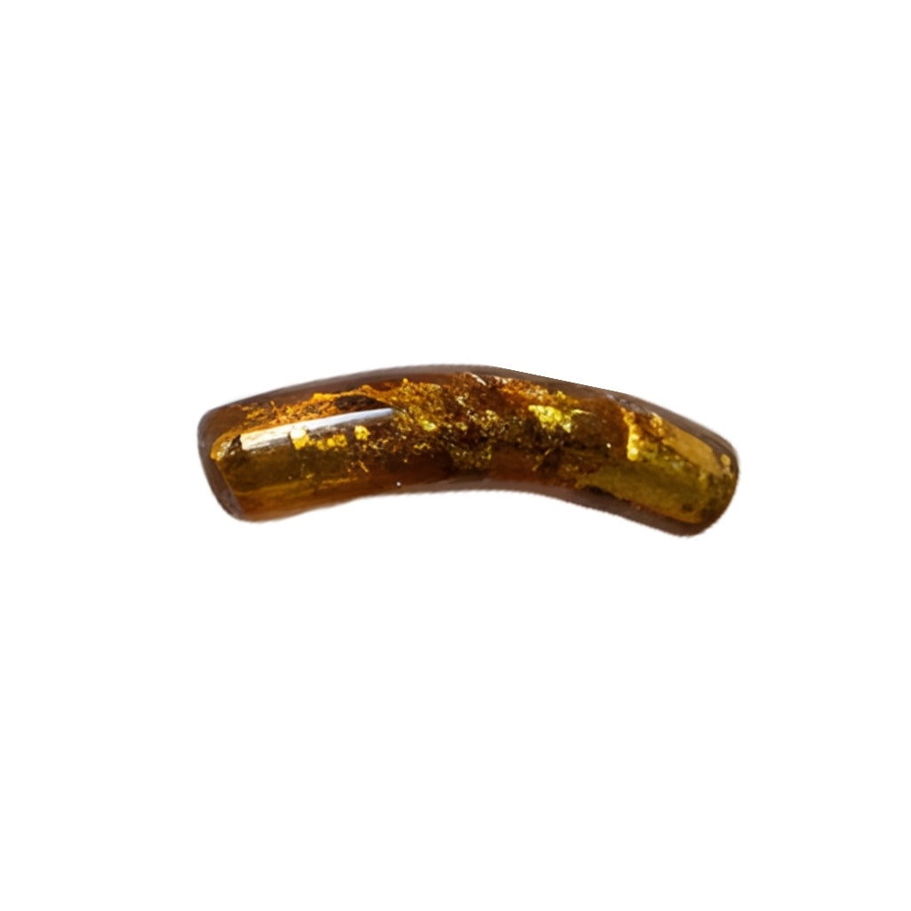 Murano Glass Curved Tube Beads – 35x7mm Handcrafted Italian Enchantment (Sold by the Piece)
