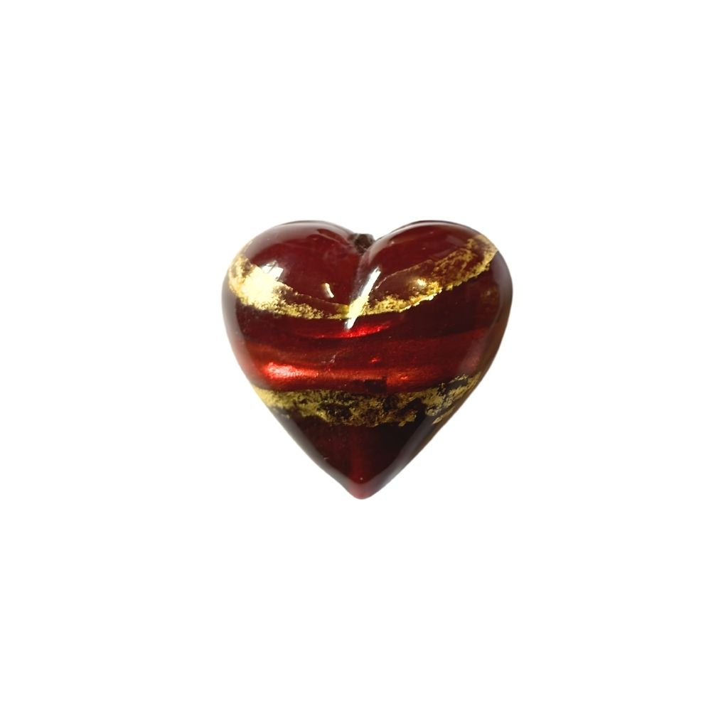28mm Murano Glass Heart Beads – Handcrafted Italian Love &amp; Shimmer