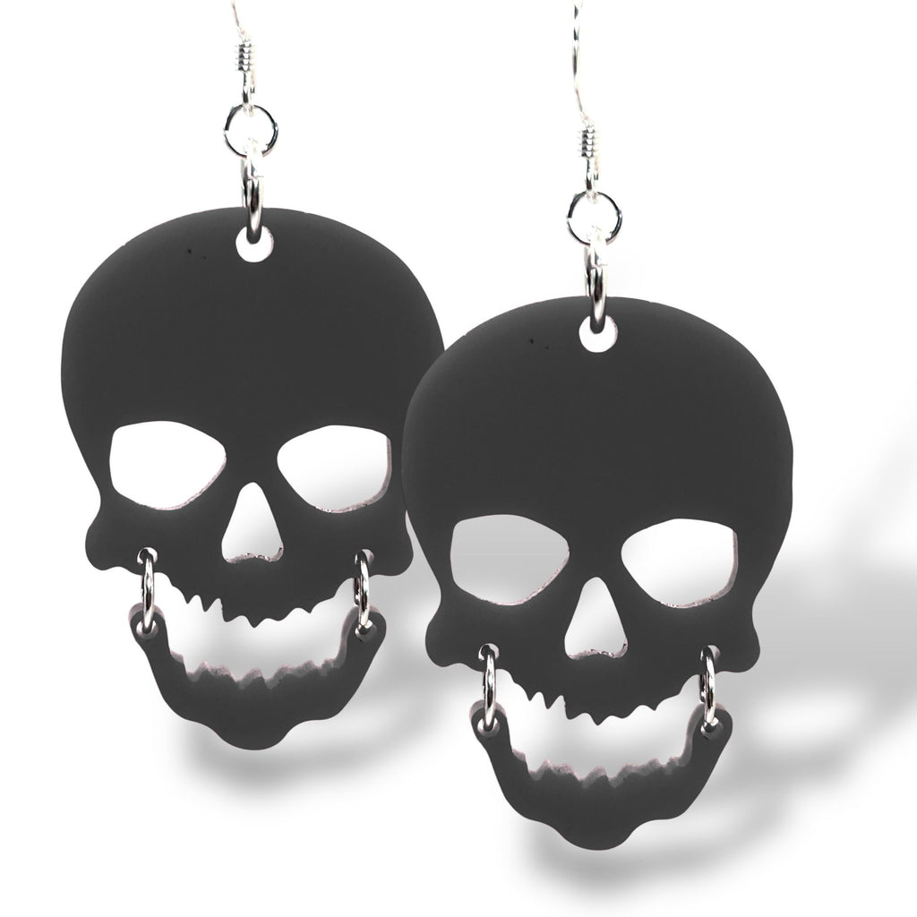 Scary Skull Halloween Earrings - New Summerween Colors! (Ready to Wear)