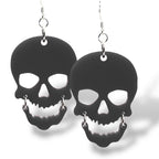 Scary Skull Halloween Earrings - New Summerween Colors! (Ready to Wear)