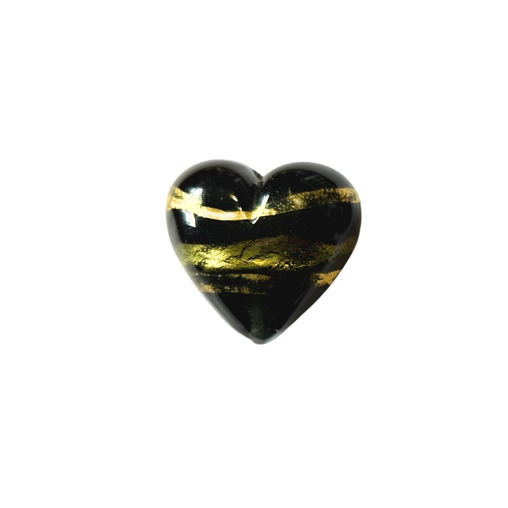 28mm Murano Glass Heart Beads – Handcrafted Italian Love &amp; Shimmer