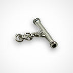 2 Strand 11mm Sterling Silver Toggle with Marcasite Stones