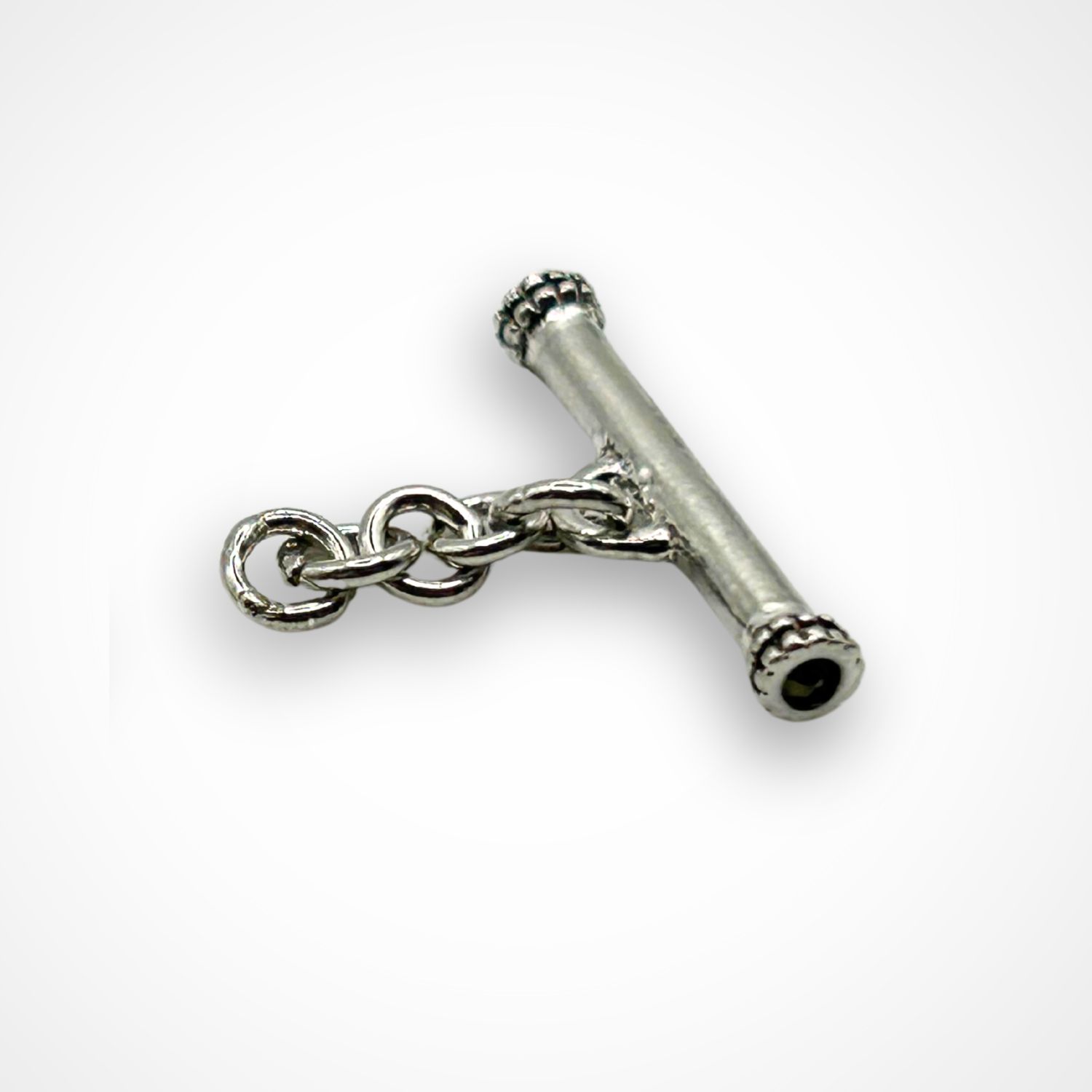 2 Strand 11mm Sterling Silver Toggle with Marcasite Stones