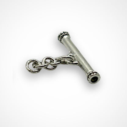 2 Strand 11mm Sterling Silver Toggle with Marcasite Stones