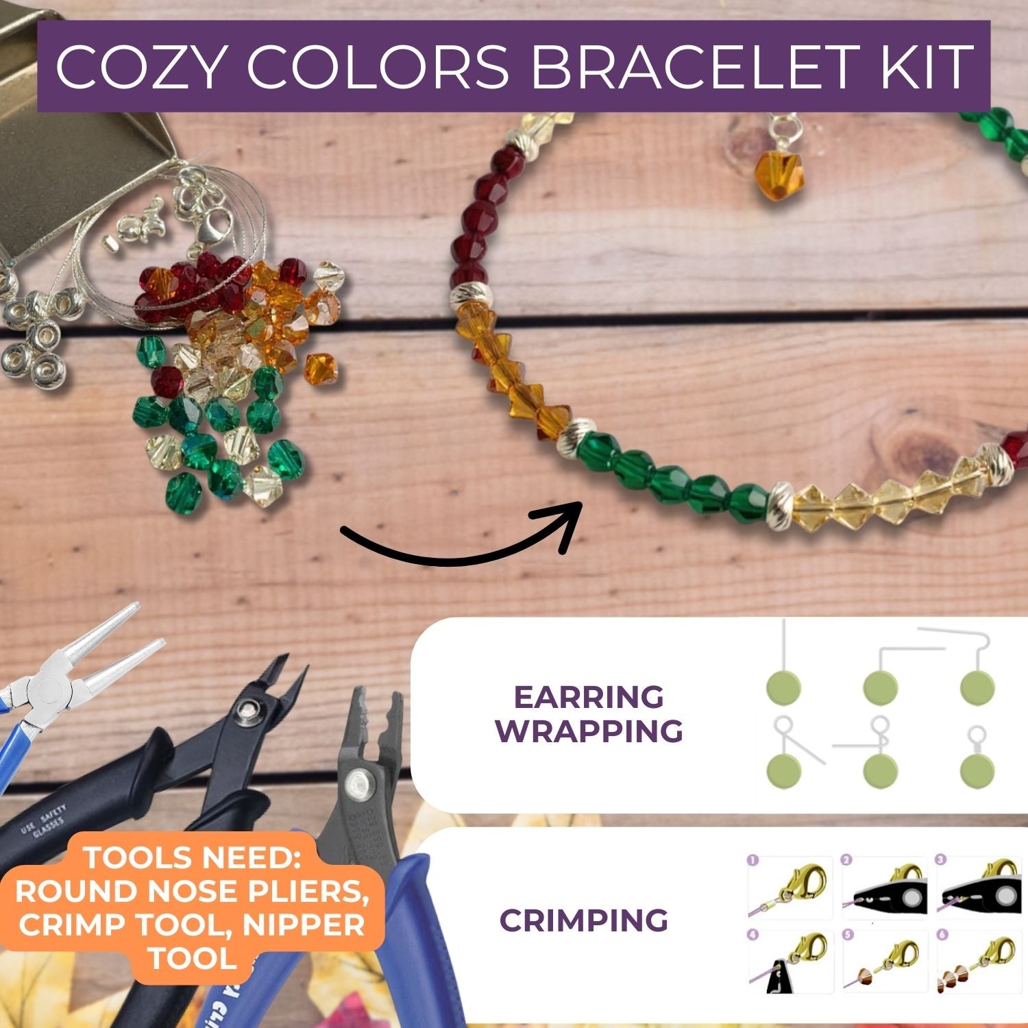 Cozy Colors Bracelet Kit – Warm DIY Elegance!