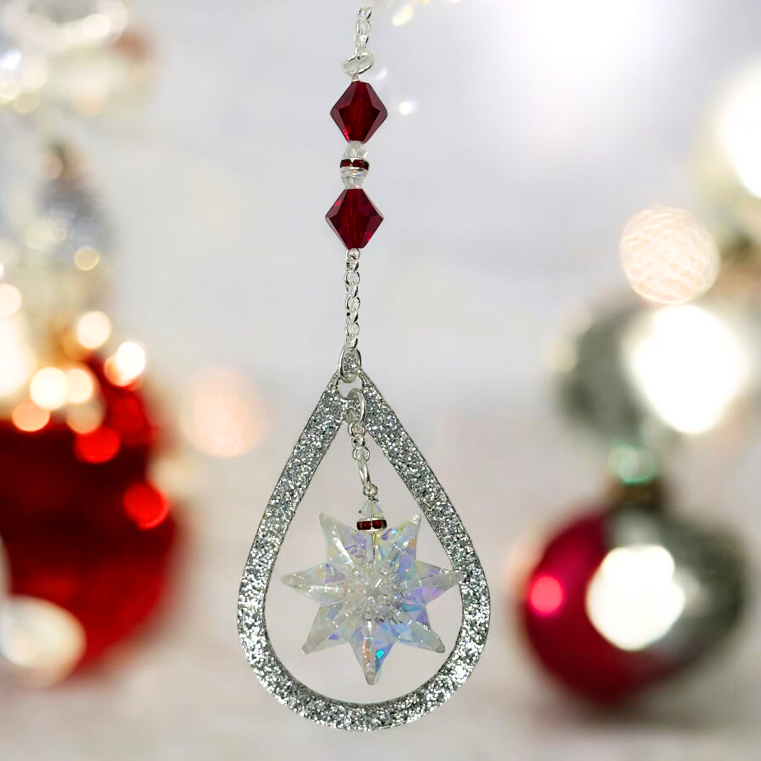 Winter Snowflake Christmas Ornament (Ready to Hang)