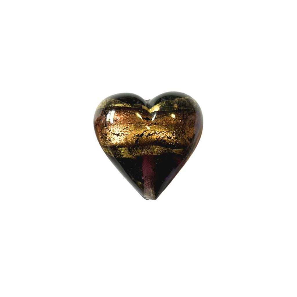 28mm Murano Glass Heart Beads – Handcrafted Italian Love &amp; Shimmer