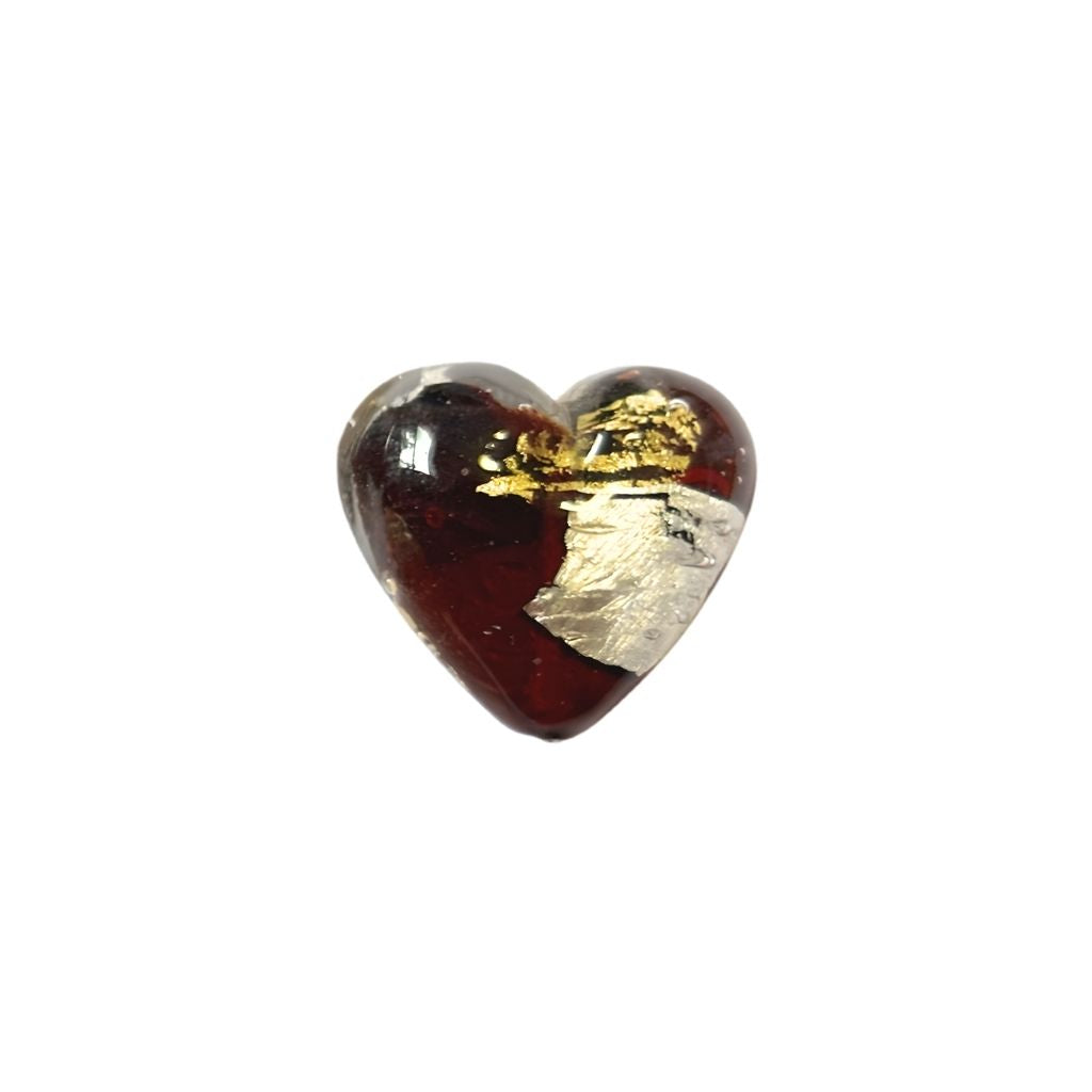 28mm Murano Glass Heart Beads – Handcrafted Italian Love &amp; Shimmer