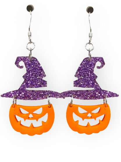 Pumpkin with Witches Hat Earring - Halloween Jewelry Making - Too Cute Beads