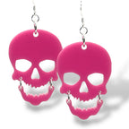 Scary Skull Halloween Earrings - New Summerween Colors! (Ready to Wear)