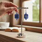 Dark Sapphire Murano Cube Earring Kit