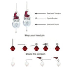 Swarovski Christmas Holiday Kits - Santa Earrings
