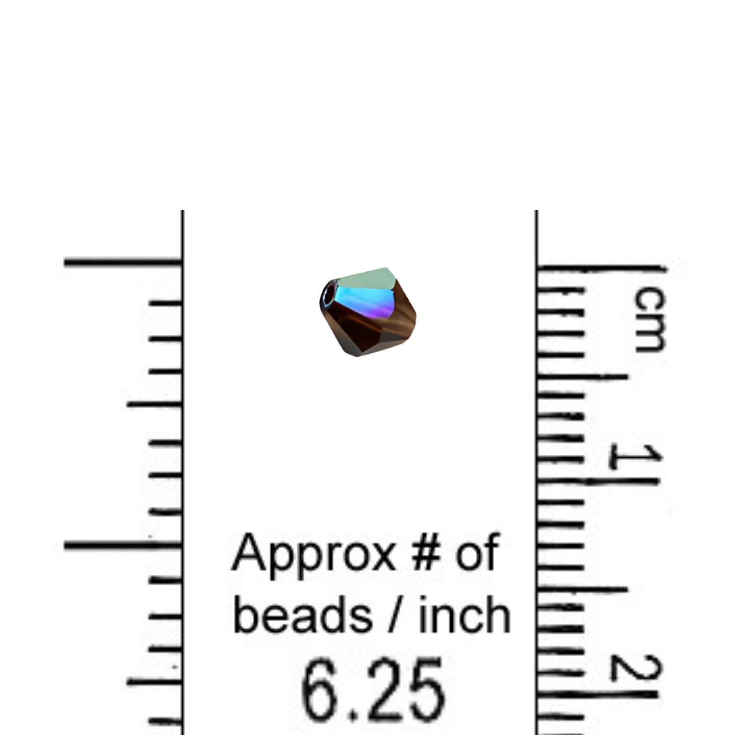 Swarovski 4mm Bicone - Mocca AB (10 Pack) XILION
