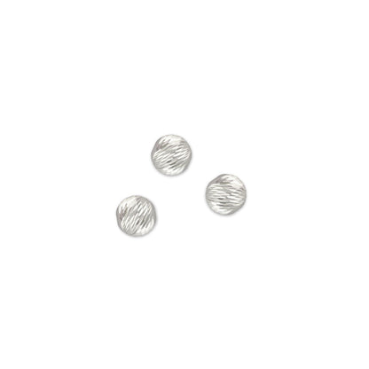 4mm Sterling Silver Multi-cut beads on a white background.