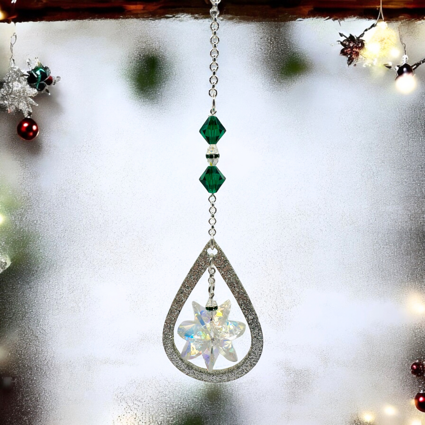 Winter Snowflake Christmas Ornament (Ready to Hang)