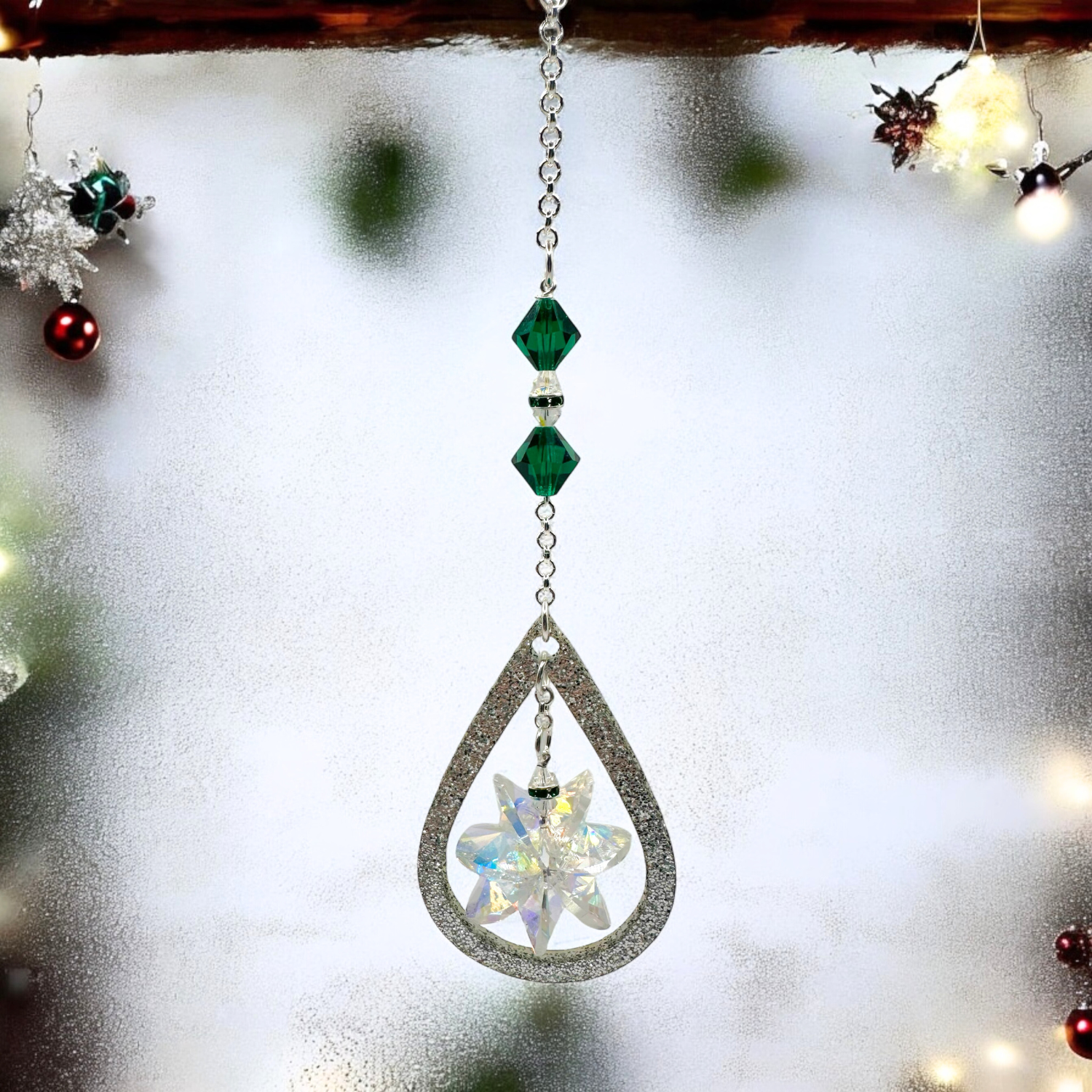 Winter Snowflake Christmas Ornament (Ready to Hang)