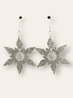 Captured Crystal Snowflake Earrings (Ready to Wear)