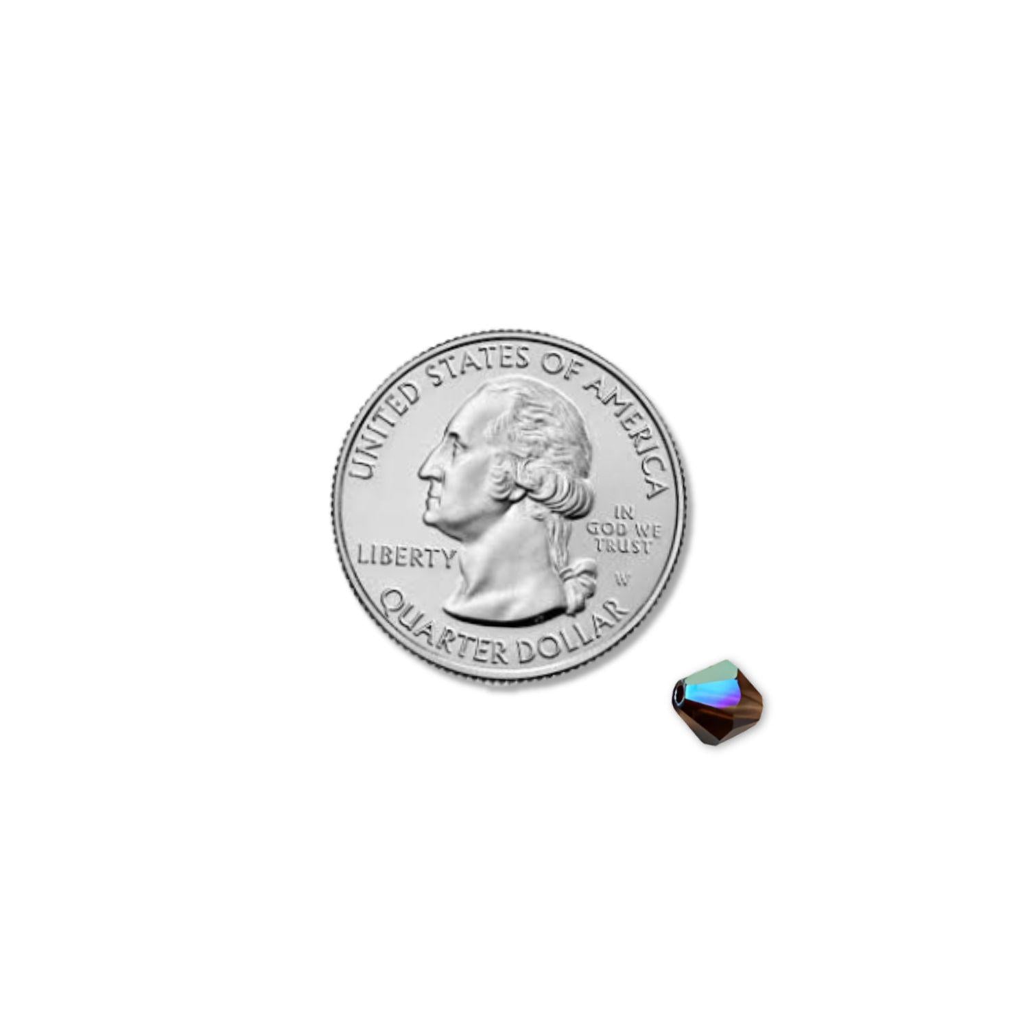 Swarovski 6mm Bicone - Mocca AB (10 Pack) XILION