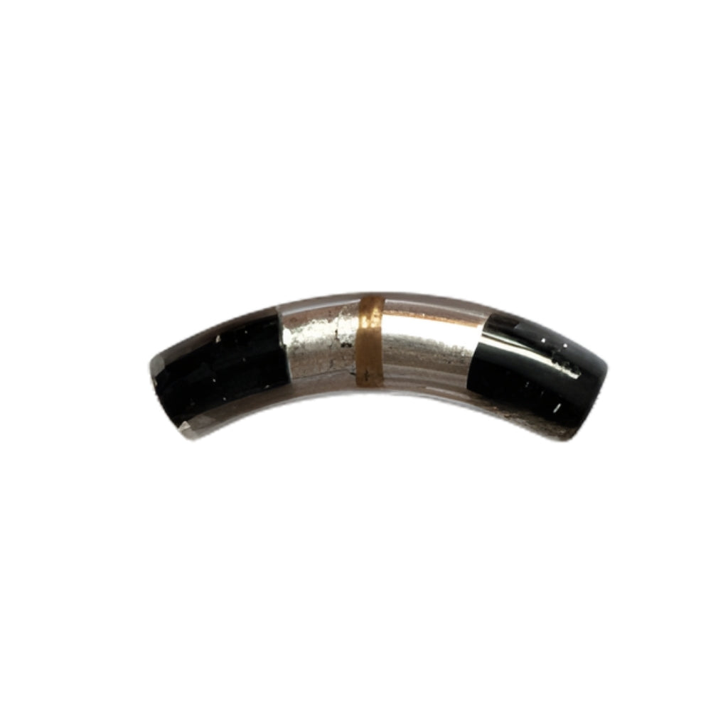 Murano Glass Curved Tube Beads – 35x7mm Handcrafted Italian Enchantment (Sold by the Piece)