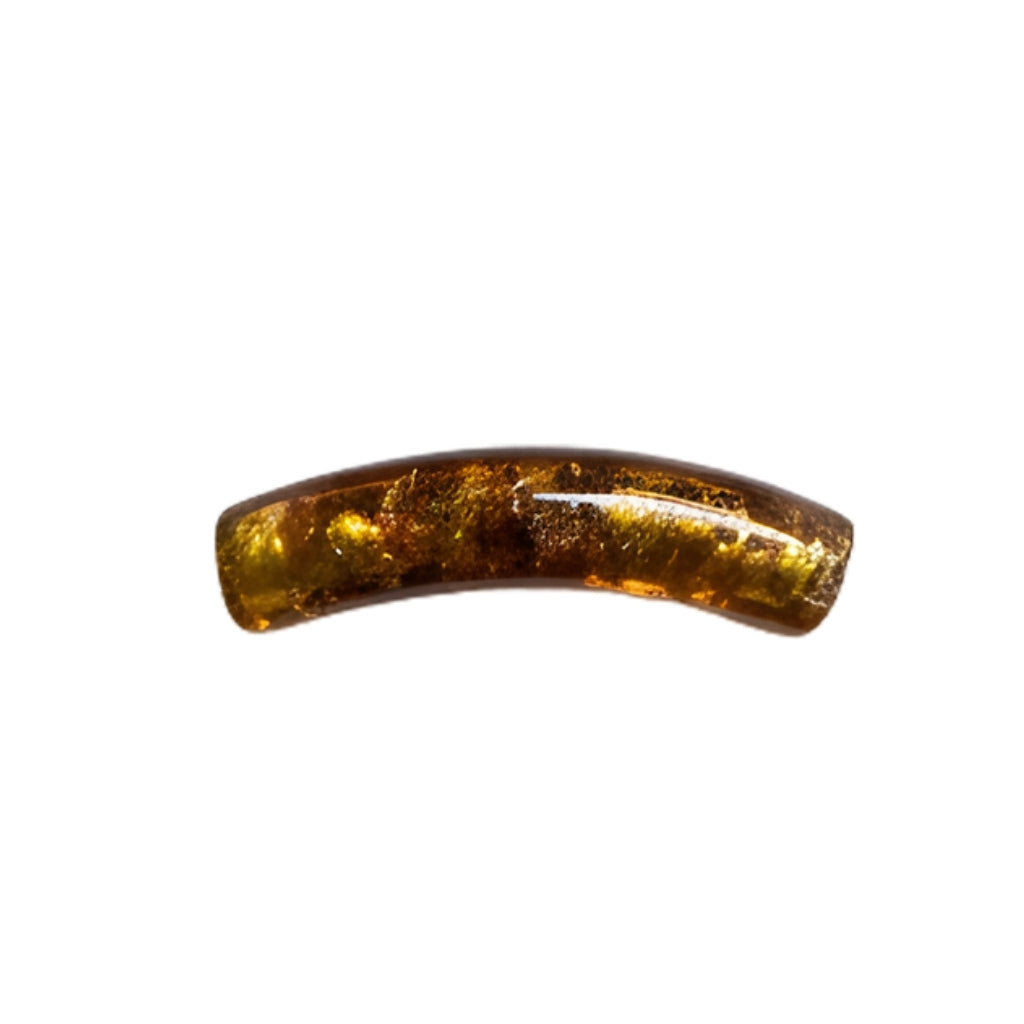 Murano Glass Curved Tube Beads – 35x7mm Handcrafted Italian Enchantment (Sold by the Piece)