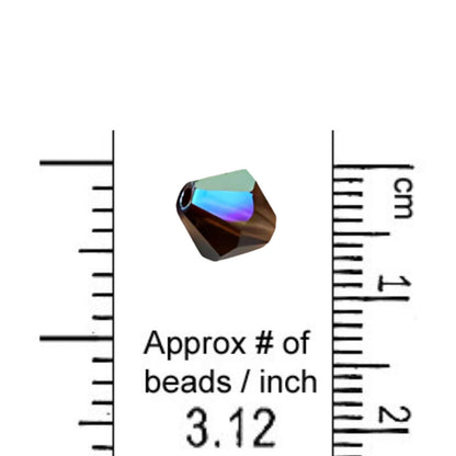 Swarovski 8mm Bicone - Mocca AB (10 Pack) XILION