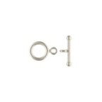 .925 Sterling Silver Round Bead Toggle - 12mm (1 Set)