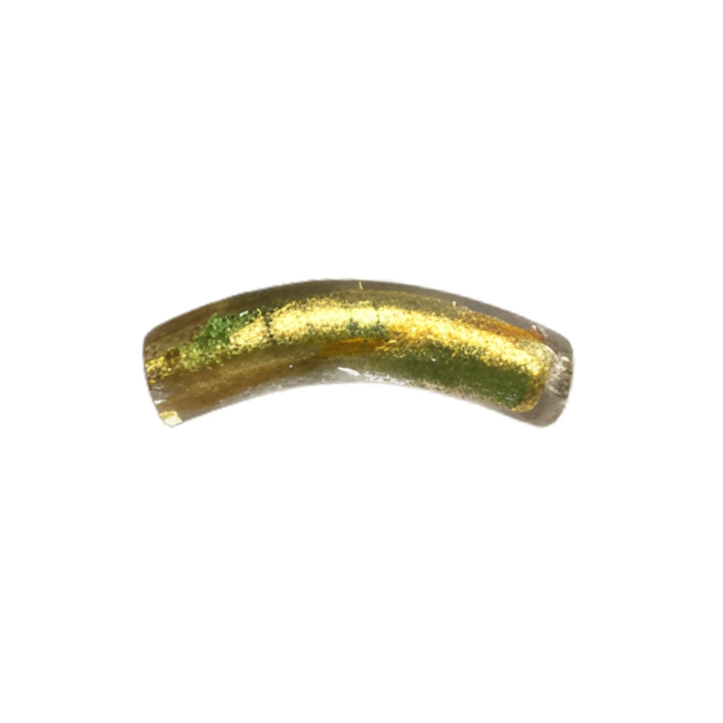 Murano Glass Curved Tube Beads – 35x7mm Handcrafted Italian Enchantment (Sold by the Piece)