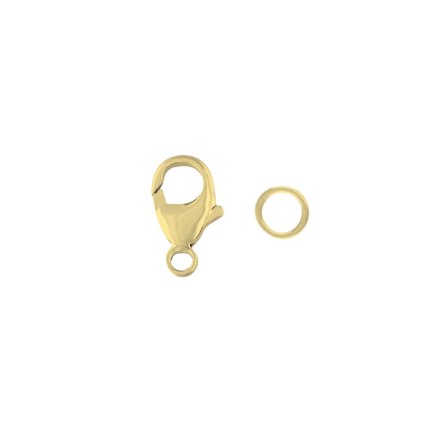14K Gold Filled 4.8x 9.0 Oval Lobster / Trigger Clasp - Includes Closed Ring (1 Piece)