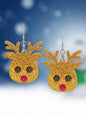 Sparkling Rudolph Christmas Earrings (Ready to Wear)