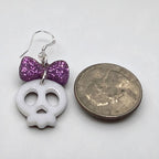 Adore-a-Bow Skull Earrings (Ready to Wear)
