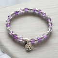 Amethyst hexagon Gemstone Bracelet Kit