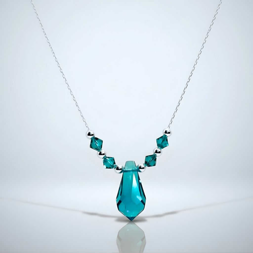 Beautiful Blue Zircon Necklace Kit