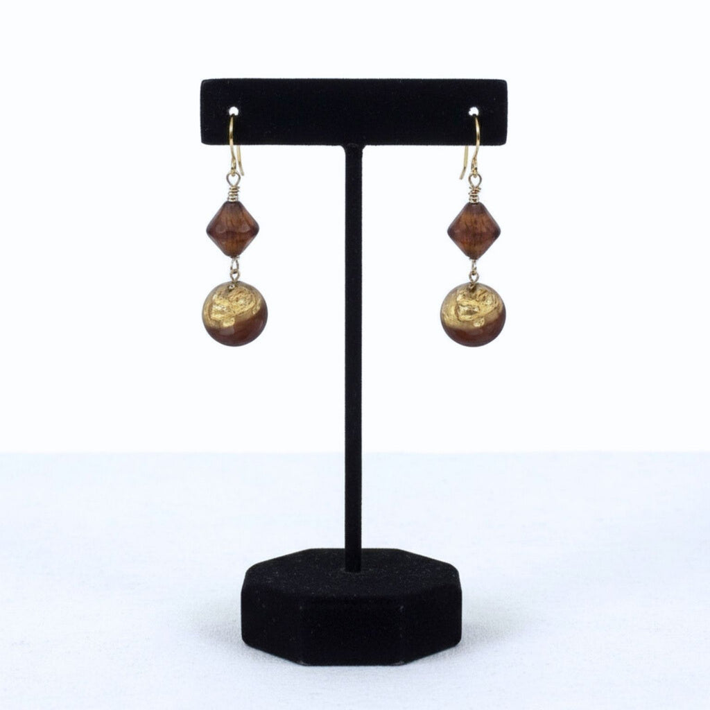 Chocolate and Gold Murano Earring Kit – Luxurious Italian Elegance!