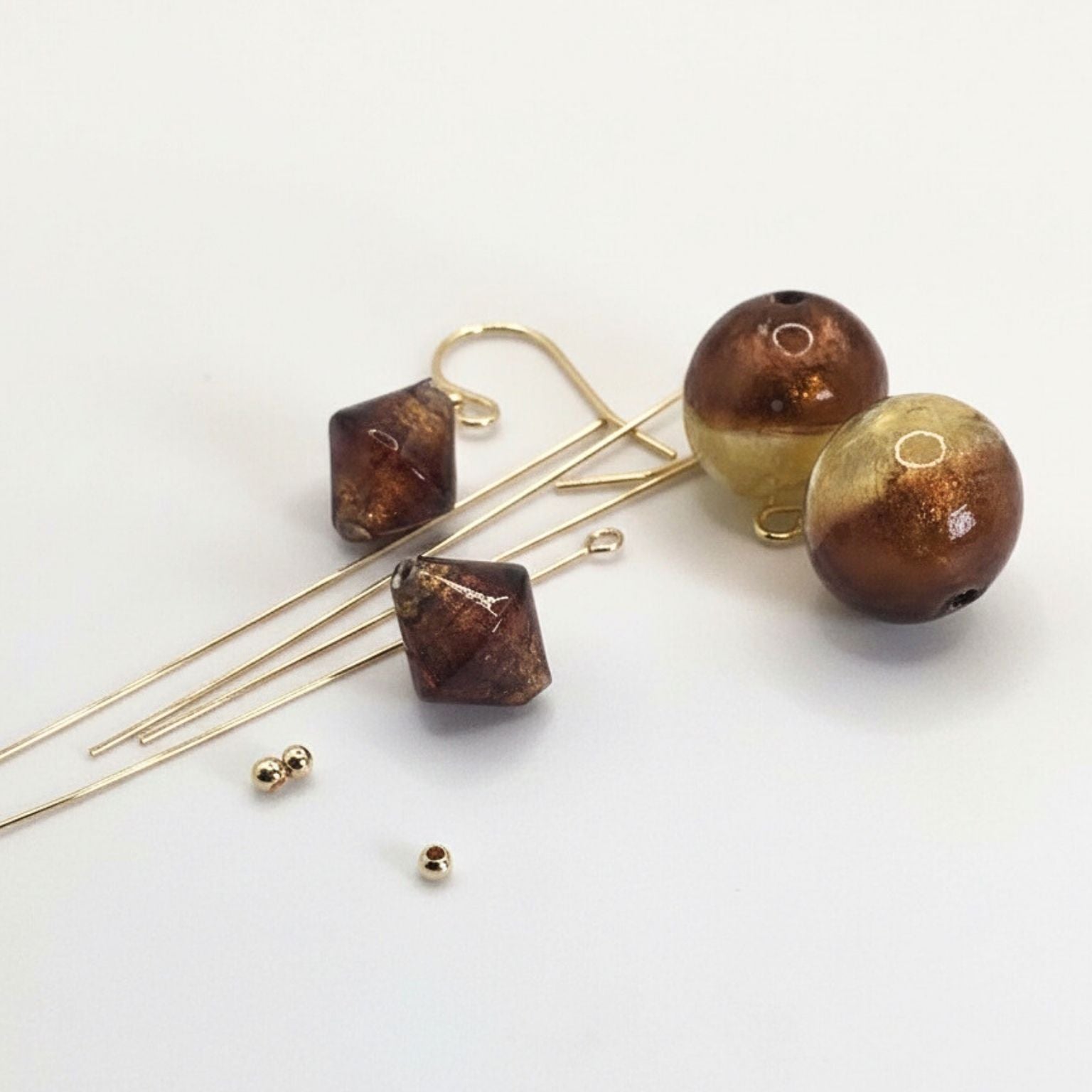 Chocolate and Gold Murano Earring Kit – Luxurious Italian Elegance!