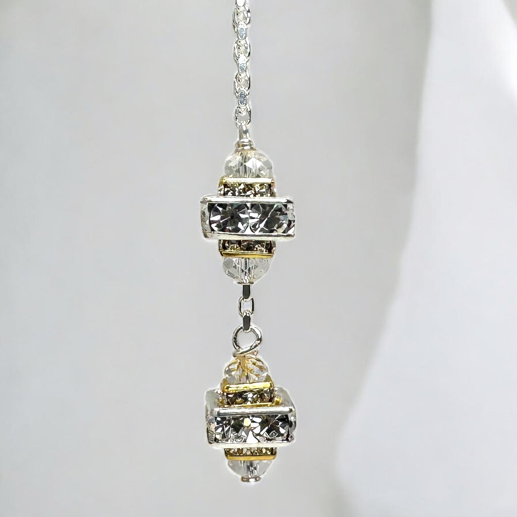 Crystal Cascade Earring Kit - Assembled close up
