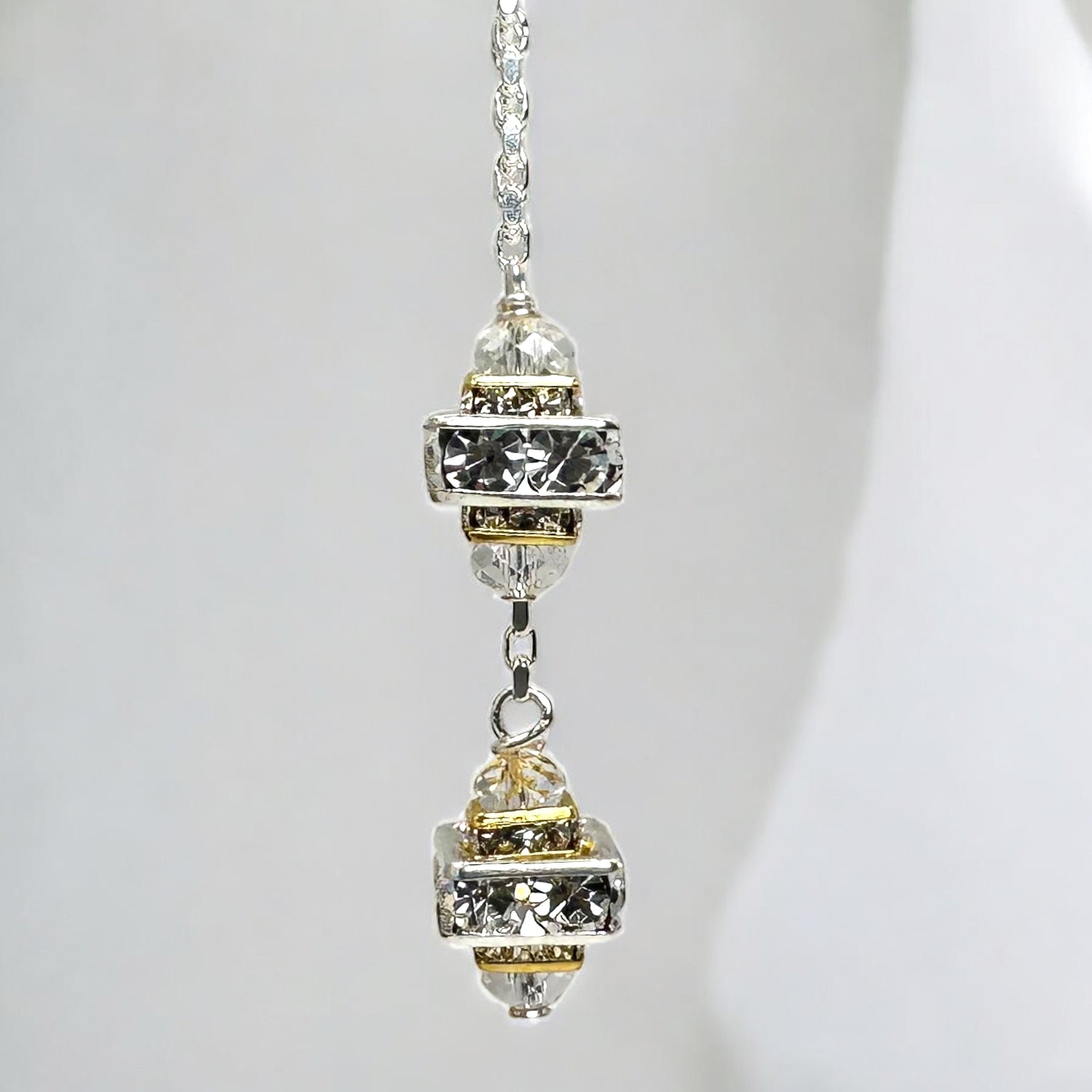 Crystal Cascade Earring Kit - Assembled close up