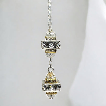 Crystal Cascade Earring Kit - Assembled close up