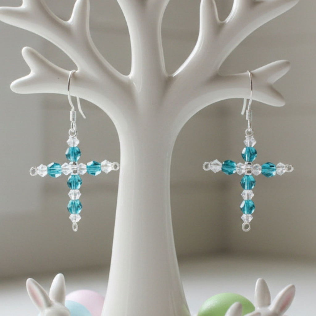 Crystal Cross Birthstone Earring Kit