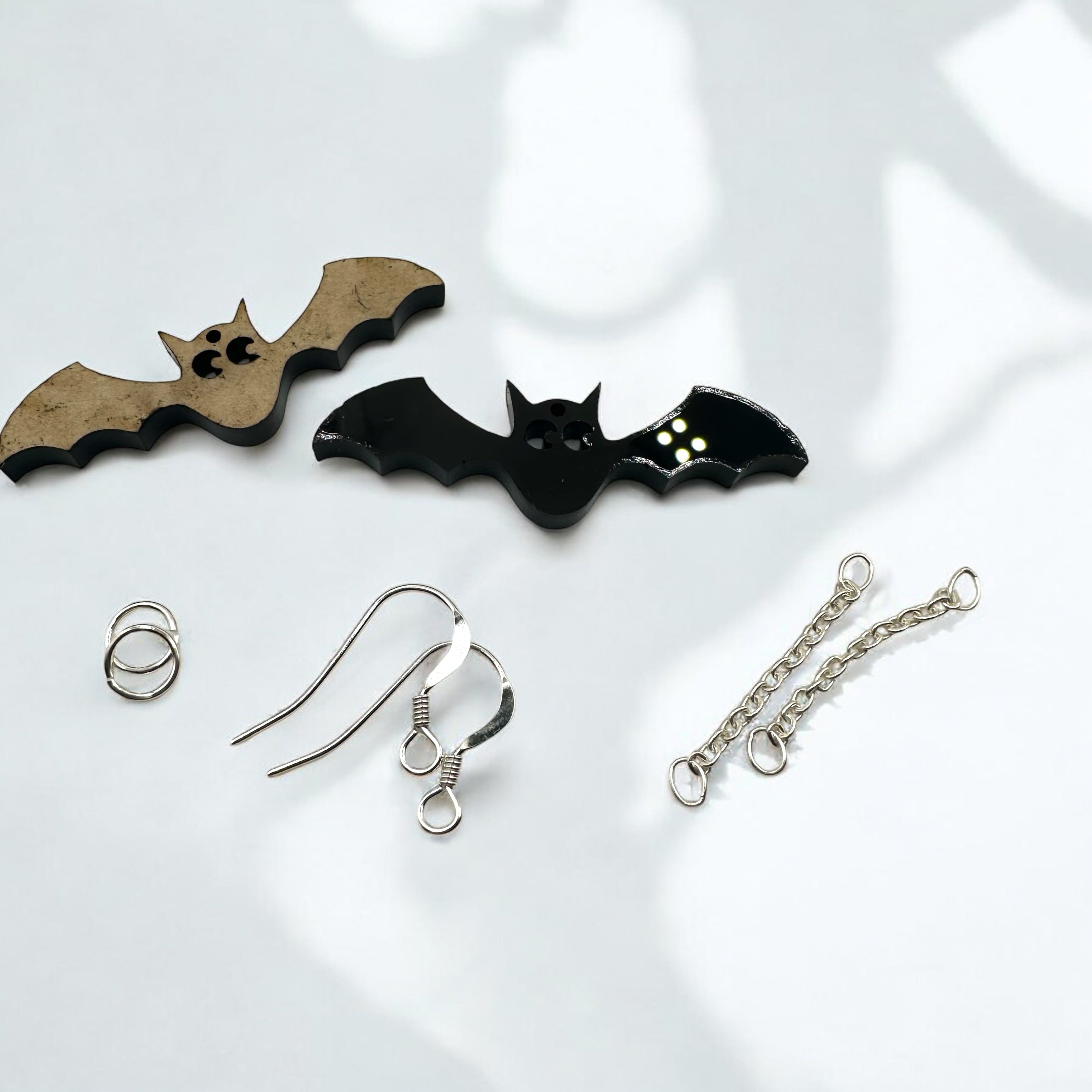 Dangling Bat's Halloween Earring Components 
