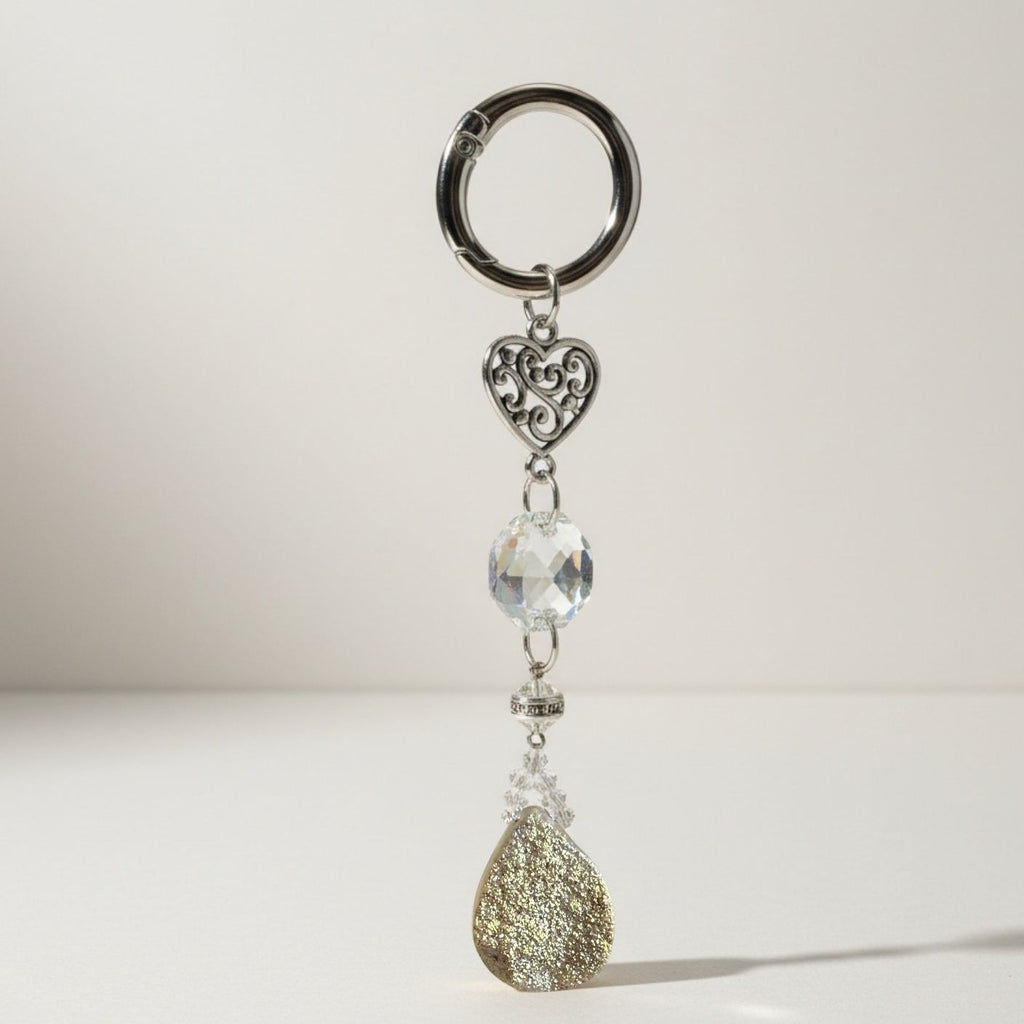 Beaded Druzy Purse Keychain Charm Kit