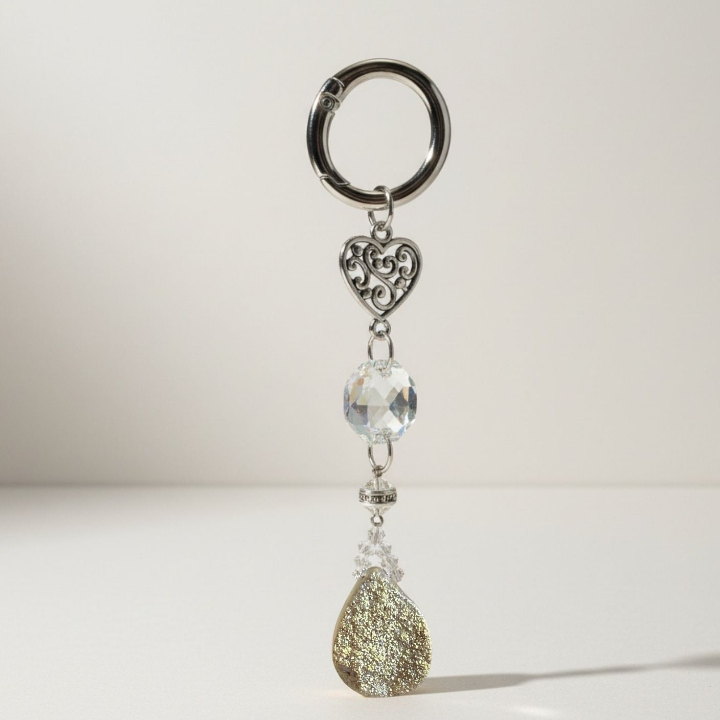 Beaded Druzy Purse Keychain Charm Kit