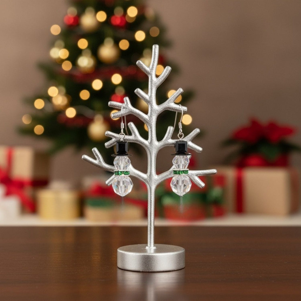 ☃️✨ Emerald Snowman Christmas Earring Kit – Classic Holiday Sparkle! ✨☃️