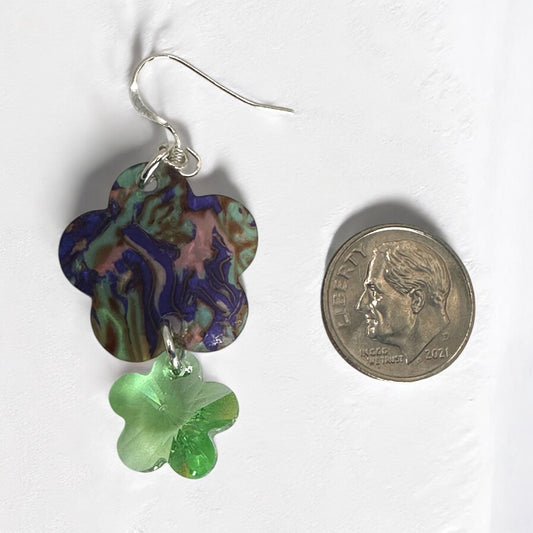 Flower Power Earring Kit Size Compared to a Dime
