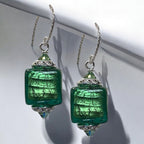 Murano Cube Earrings (Ready to Wear)