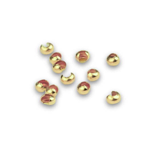 14K Gold Filled Crimp Covers - 3mm (Pack of 10)